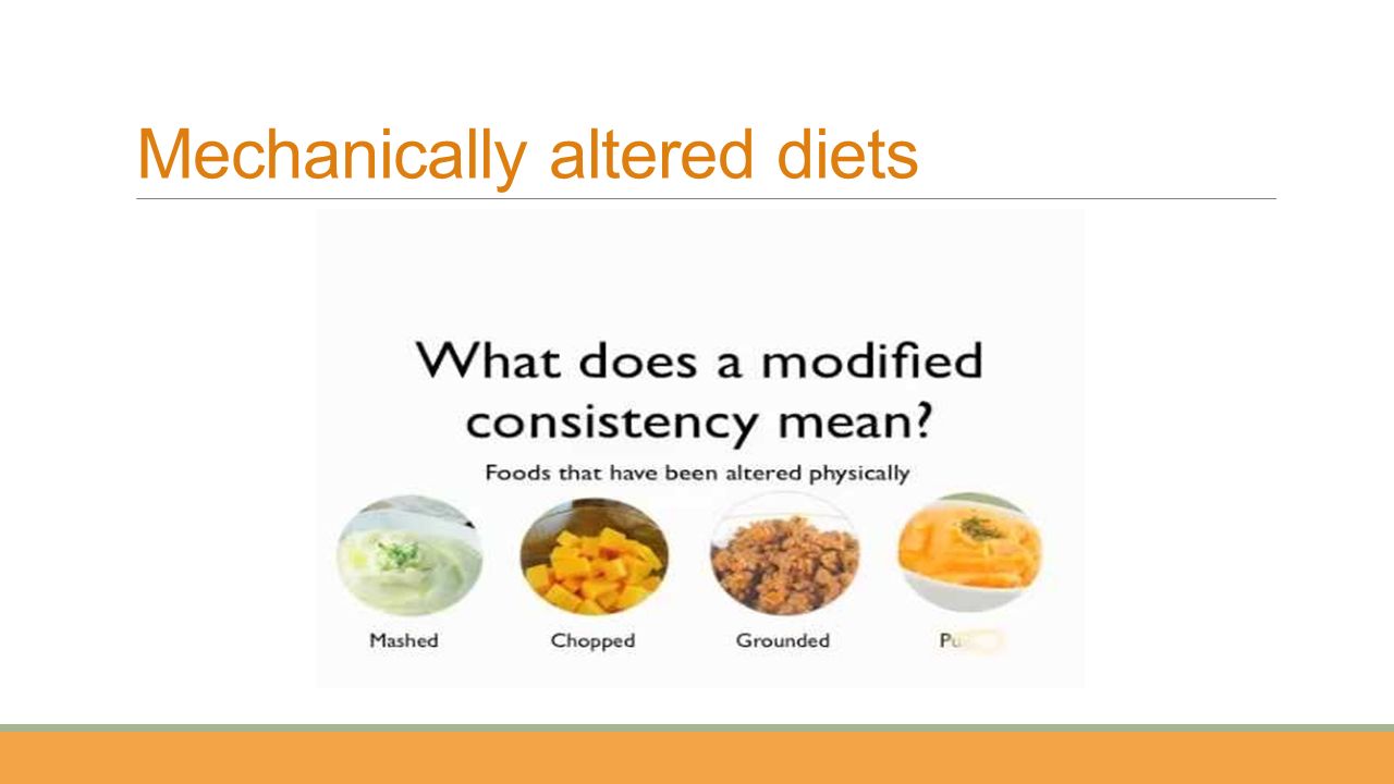 Mechanical Soft Diet Example